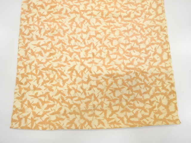  アンティーク　群鶴模様　長襦袢地反物